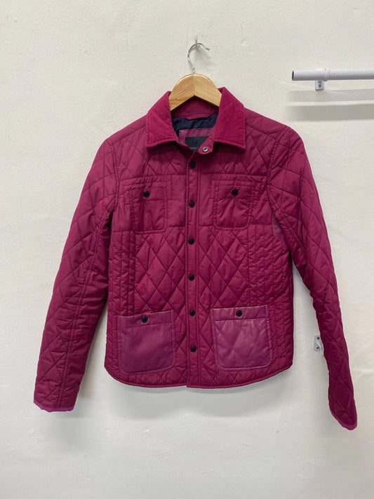 Fab Cerise Pink quilted jacket from River Island UK6 KM004
