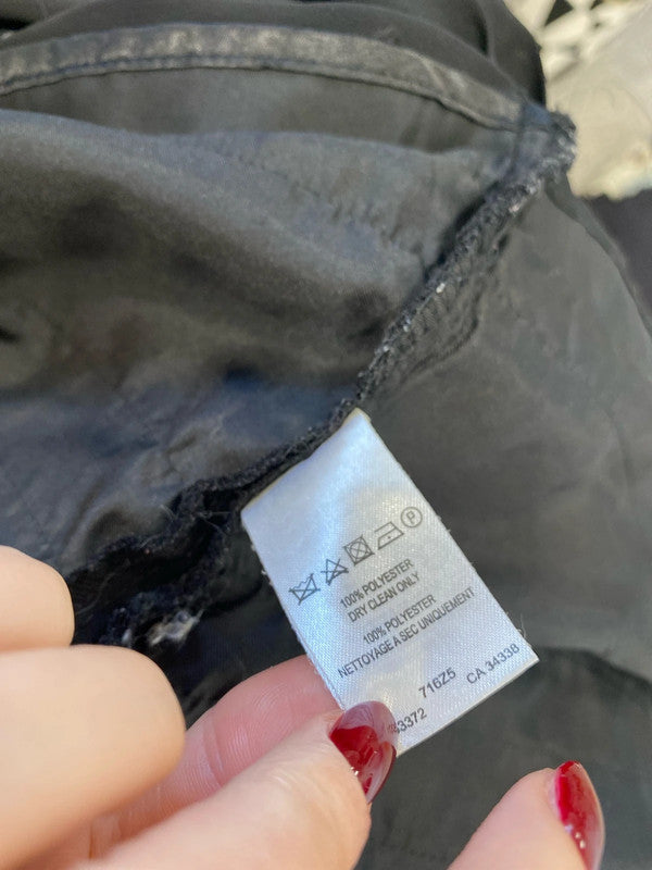 Stunning French connection black tiered mini dress UK 14 AE001