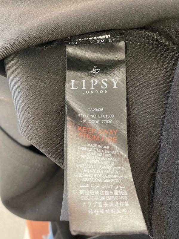 Fabulous Lipsy Black classic skater dress Uk14 GW001