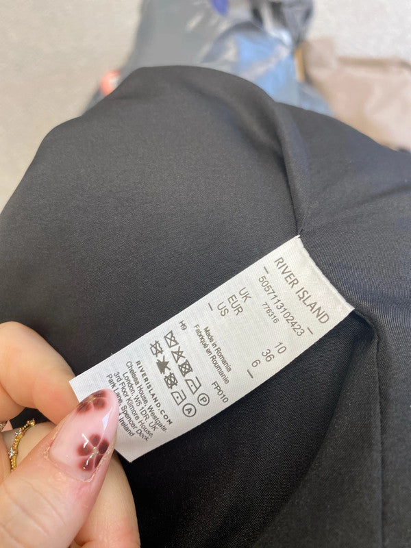 Stunning river island pink black houndstooth jacket UK 10 JM008