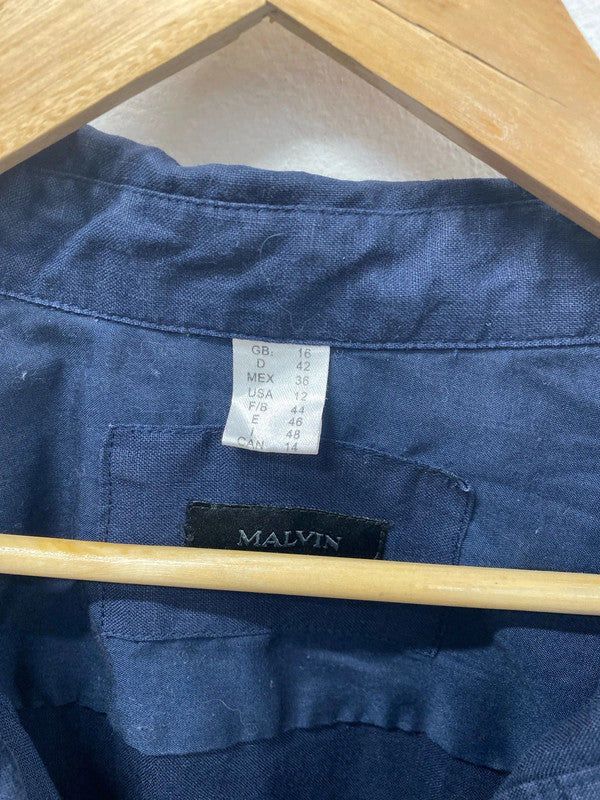 Malvin Stylish Navy Linen Tunic UK 16 MM005