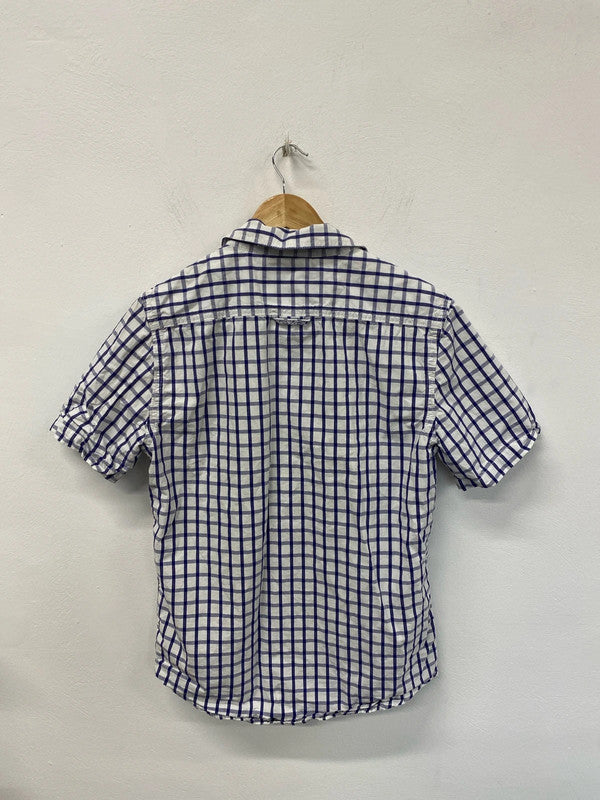Superdry Blue & White Check Shirt Size L RA001