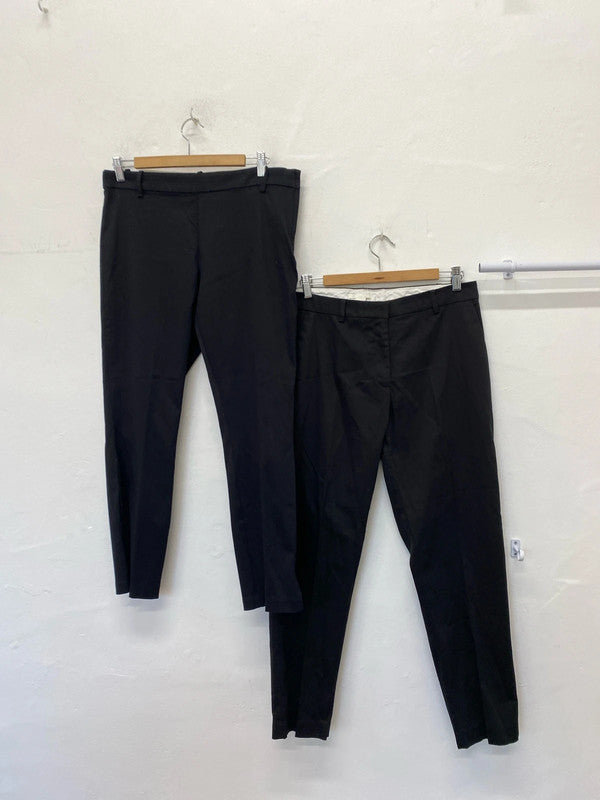 Fabulous Duo of H&M smart Black trousers formal work event Uk16 #32 KM003