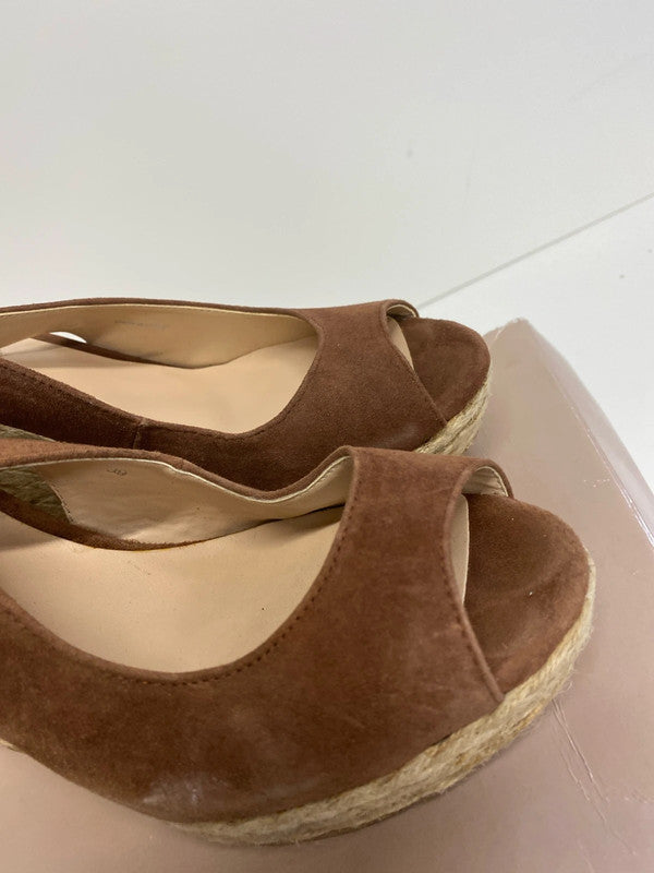 Fabulous Dune Tan espadrille wedge UK6 occasion parties NN001