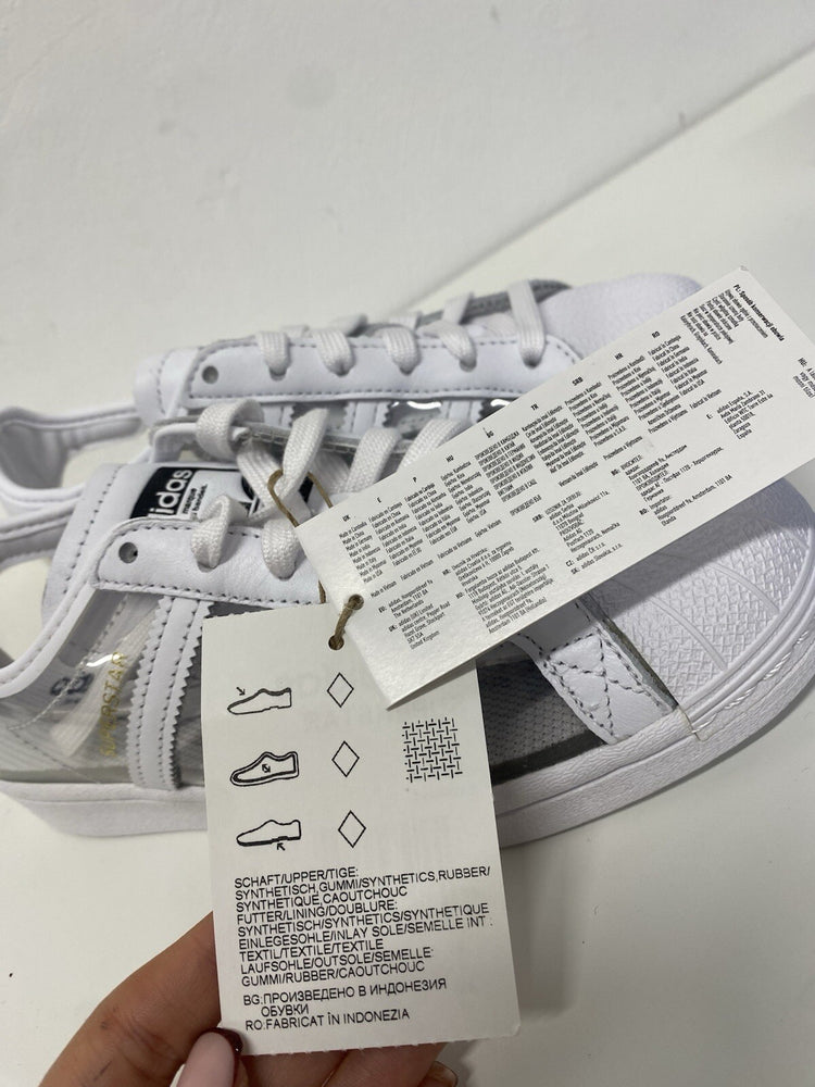 Adidas Superstar Transparent Trainers UK 4 LB002