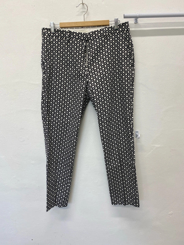 Fabulous H&M abstract slim trousers work formal Uk16 KM003