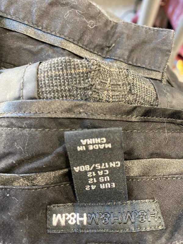 Fabulous H&M Checked brown formal trousers Uk14 KM003