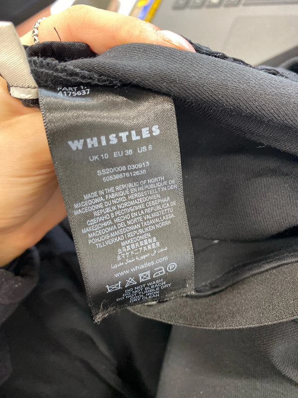 Lovely whistles wool blend black office trousers UK 10 RF001