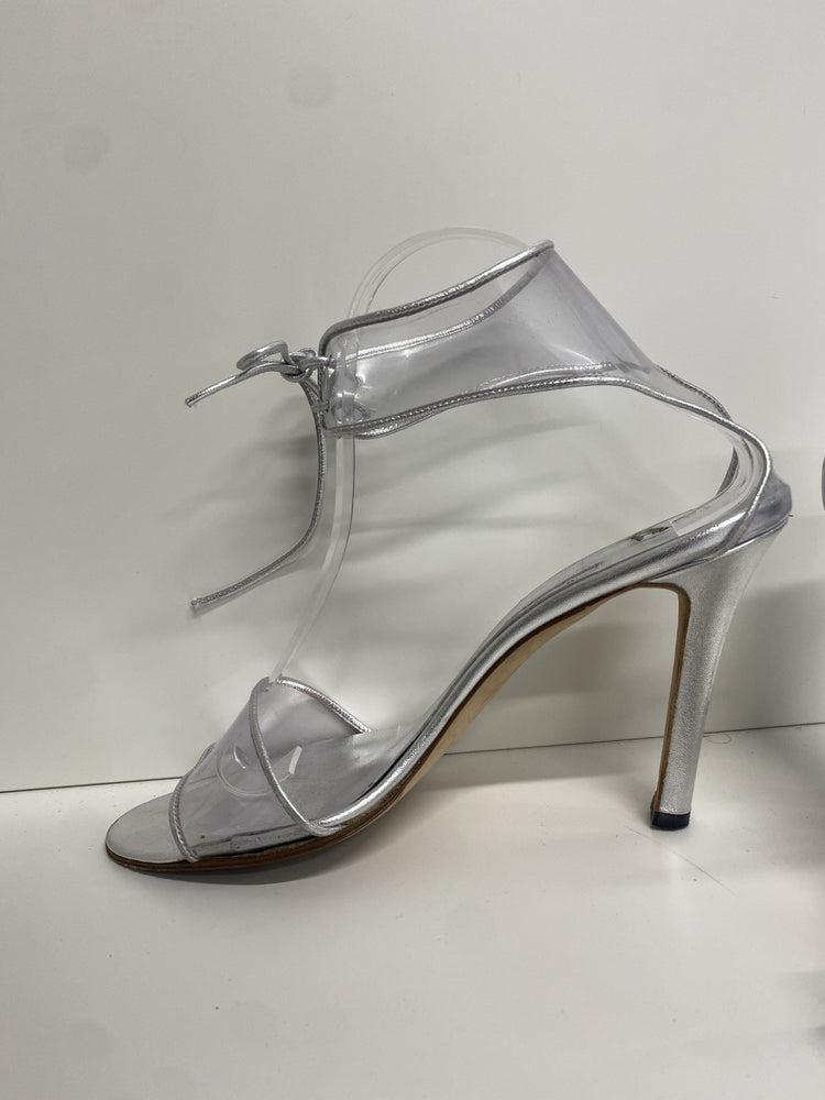 Lovely Manolo Blahnik C Lucita Plastic Transparent Heels UK 7 JP001