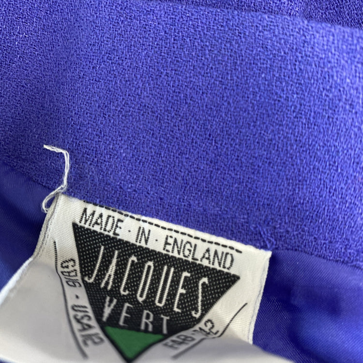 Vintage Jacques Vert 1980’s Fabulous purple Occasion Event Outfit uk14/16 IZ001