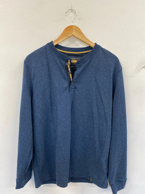 Classic gents jumper duo 1/4 Zip grandad navy M Next Peacocks #1 JR001