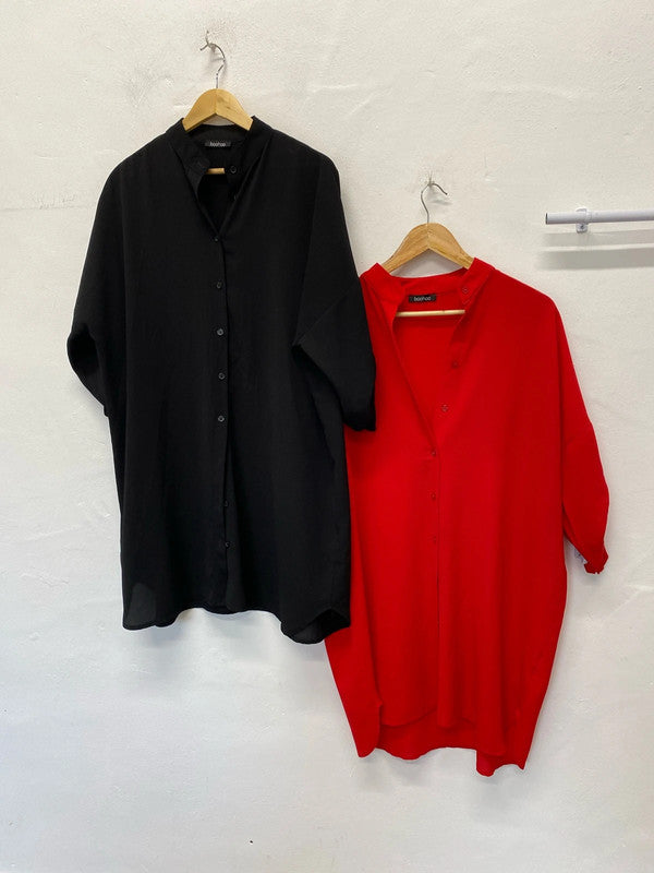 Fabulous Duo of oversized shirt dresses by Boohoo Uk8/S -#4 LL003