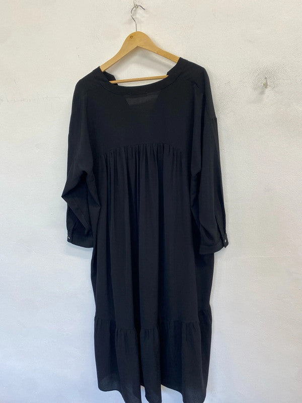 Lobely malissa j collection black midi smock dress UK 20 IM001