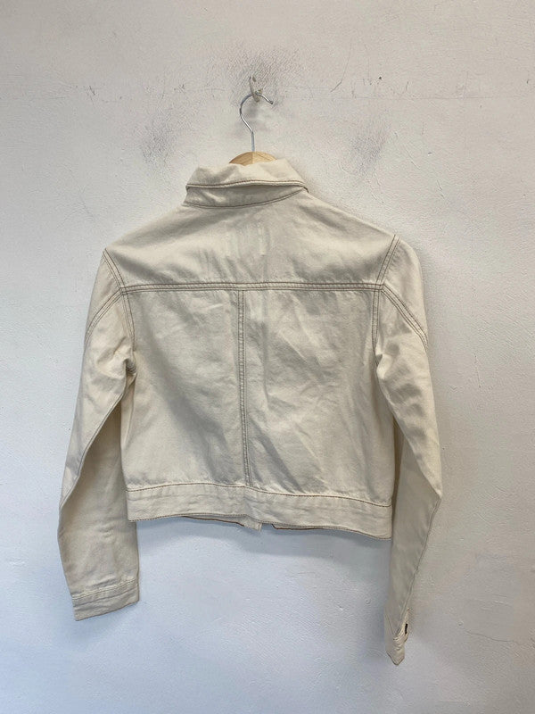Lovely denim Co cream denim jacket UK 8 JM008