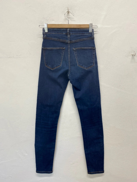 Topshop Chic Navy Skinny Jeans UK 4 25W 30L AE001