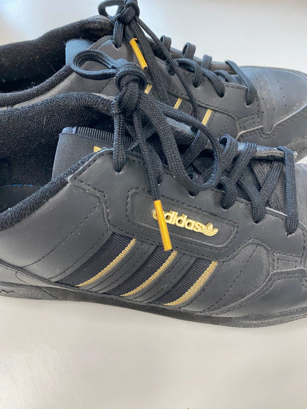 Lovely Adidas Contiental 80 Black Gold Marble Trainers UK 5.5 NC001