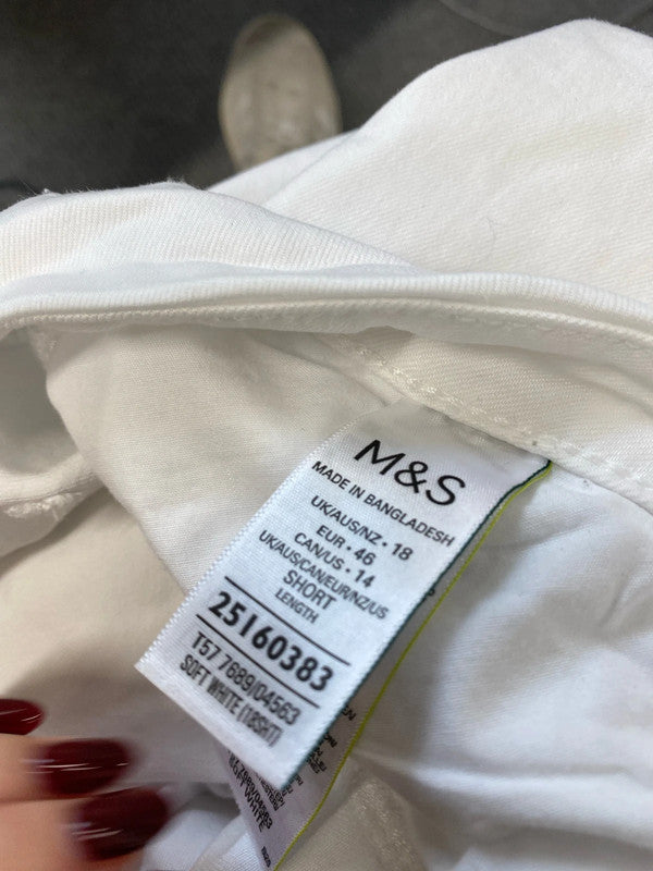 Lovely m&s the Ivy white skinny jeans UK 18 KN002