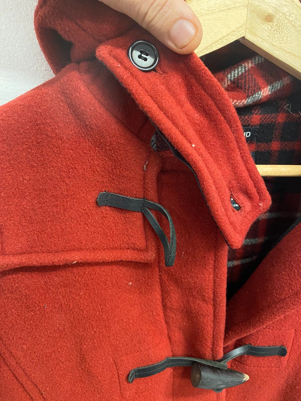 Vintage Gloverall red duffle UK30 US6 toggles hooded TC002