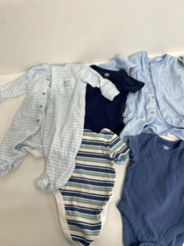 Lovely bundle of baby newborn blue clothing stripes Fred &flo next EW005 #7