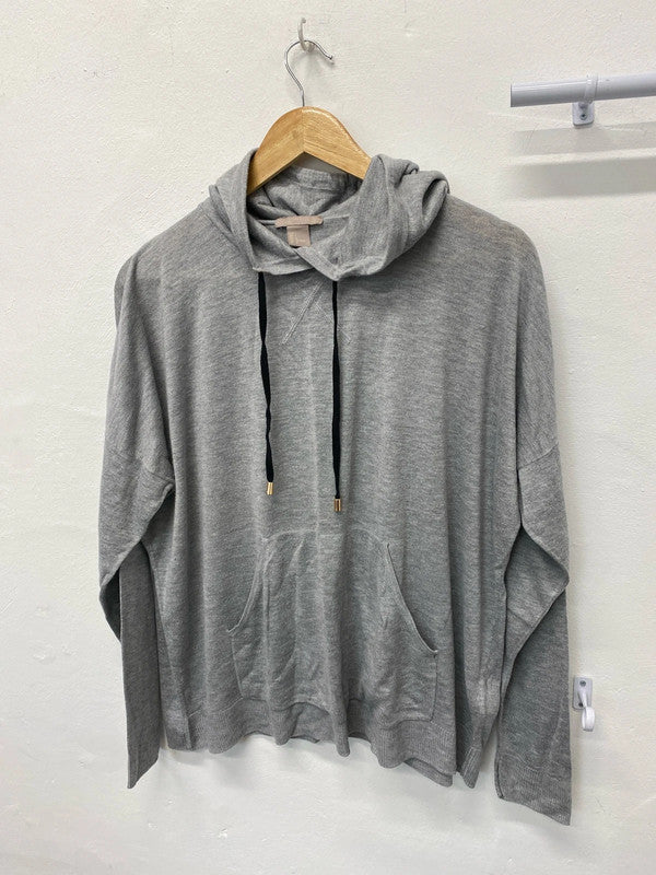 Fabulous H&M grey hooded fine knit UkL oversized (12-14) KM003