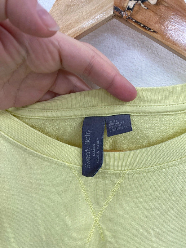 Sweaty Betty Fabulous Yellow Oversize Sweatshirt Size M NN001