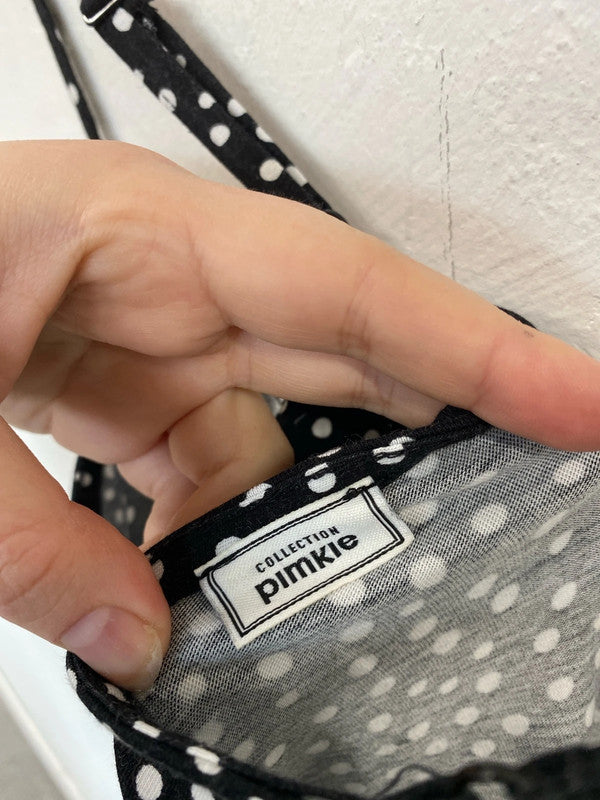 Pimkie Preppy Black & White Polkadot Mini Dress Size XL LB010