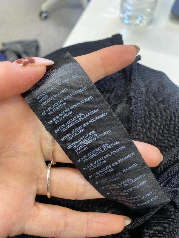 Lovely principles by Ben de lisi black gold dress UK 18 MW001