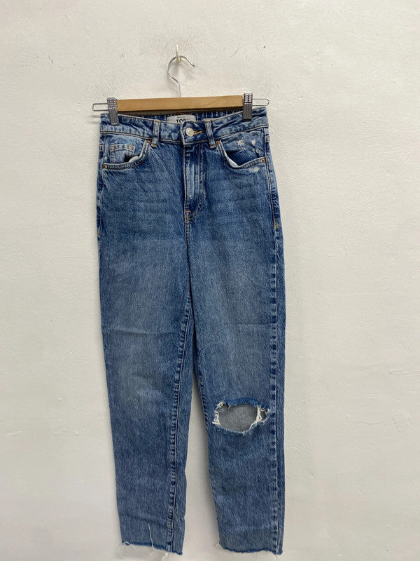 Lovely new look tori mom jeans blue UK 6 JS004