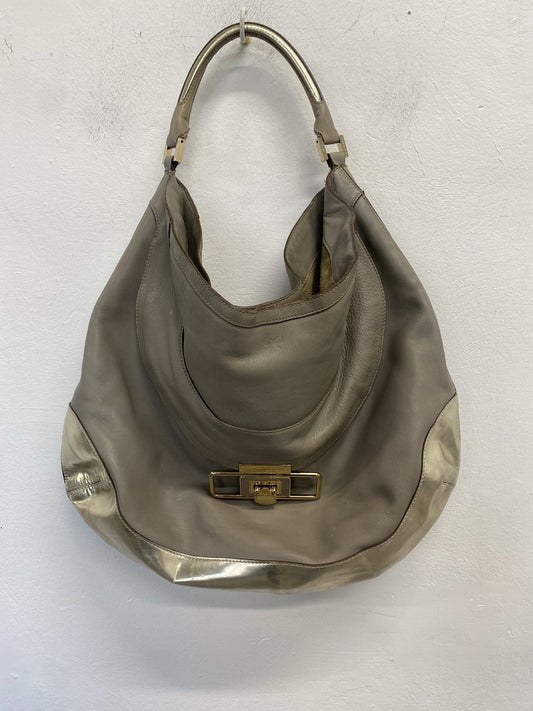 Lovely Anya Hindmarch Cooper Cream Silver Hobo Handbag JP001