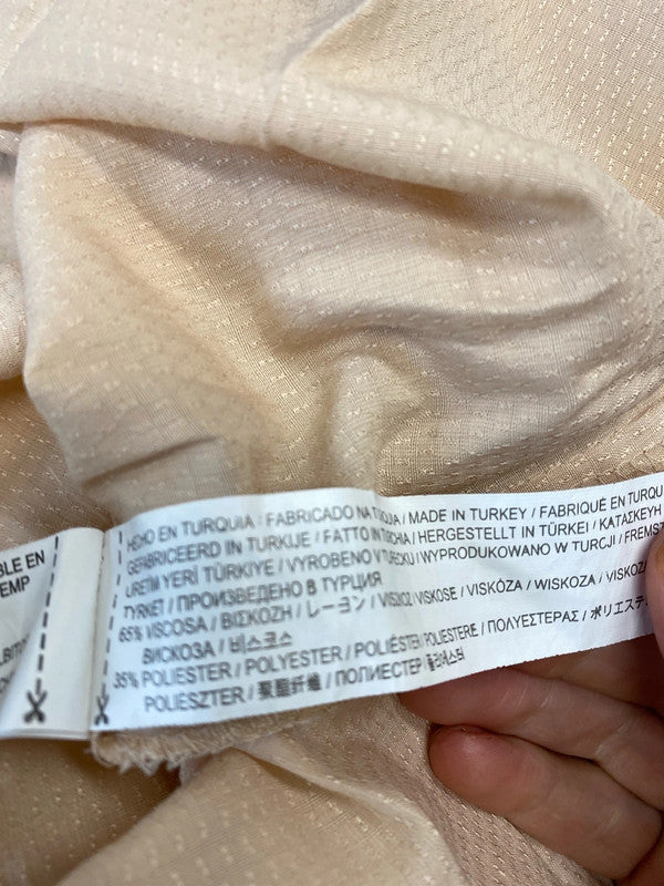 Zara peach faux formal top shirt blouse stunning UkL JB003