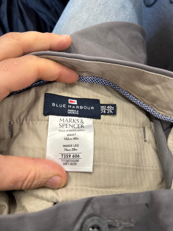Classic gents 40s chinos grey cotton M&S NC001