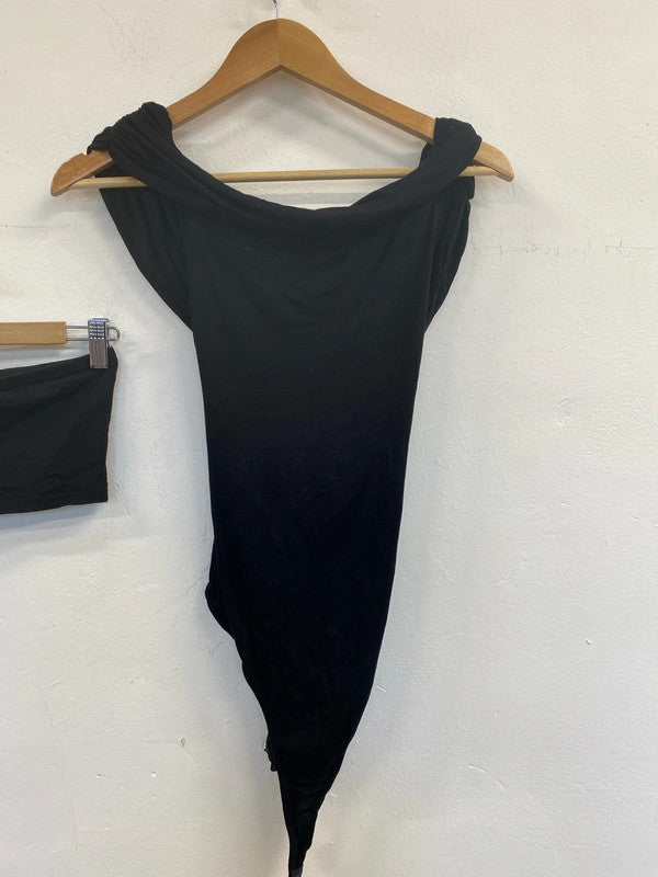 Boohoo New Look Shein Chic Black Tops Trio UK 8-10 #22 LK009