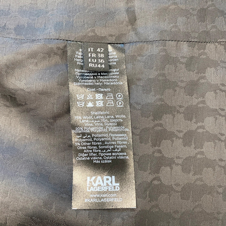 Fabulous Karl Lagerfeld Oatmeal biscuit overcoat Uk12 JR001