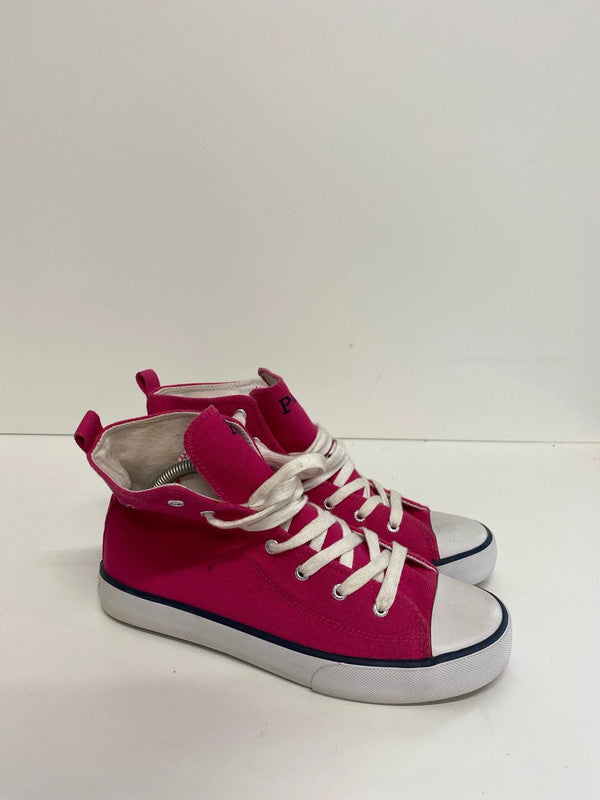 Fabulous Rare hot pink high tops by Polo Ralph Lauren Uk4 MM005