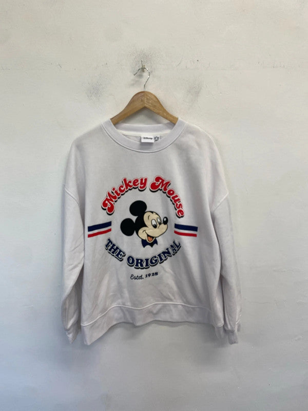 Fabulous Primark Mickey Mouse printed white jumper XL KM005