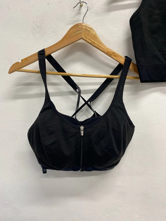 Lovely bundle 19 black sports bras Victoria secret Ryder cup UK M DS002