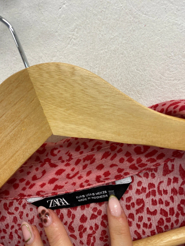 Lovely Zara pink leopard lightweight UK S JA001