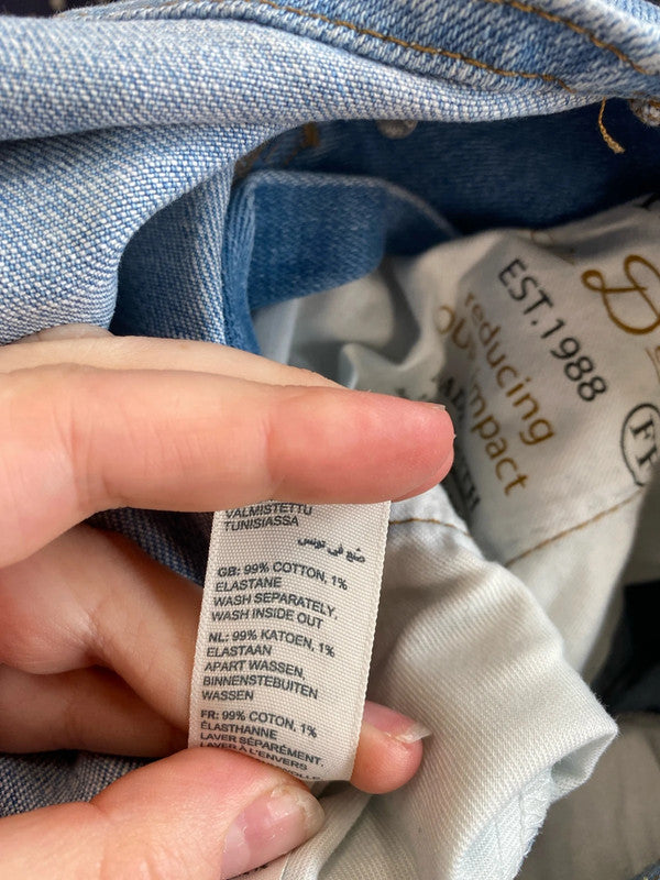 FatFace Fabulous Lewes Light Blue Dungarees UK 8R MM005