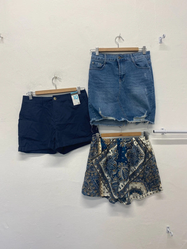 Fabulous duo of summer skirt & shorts Uk10 Primark #19 LK009