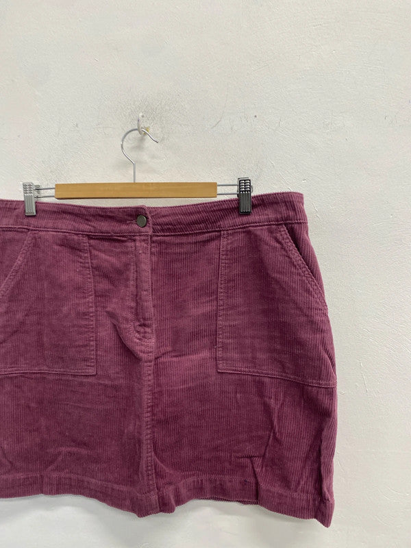 Lovely F&F pink cord mini skirt UK 16 JW002