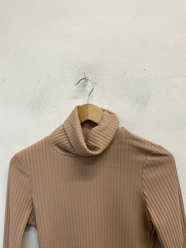 Lovely river island pink ribbed high neck UK 10 JB001