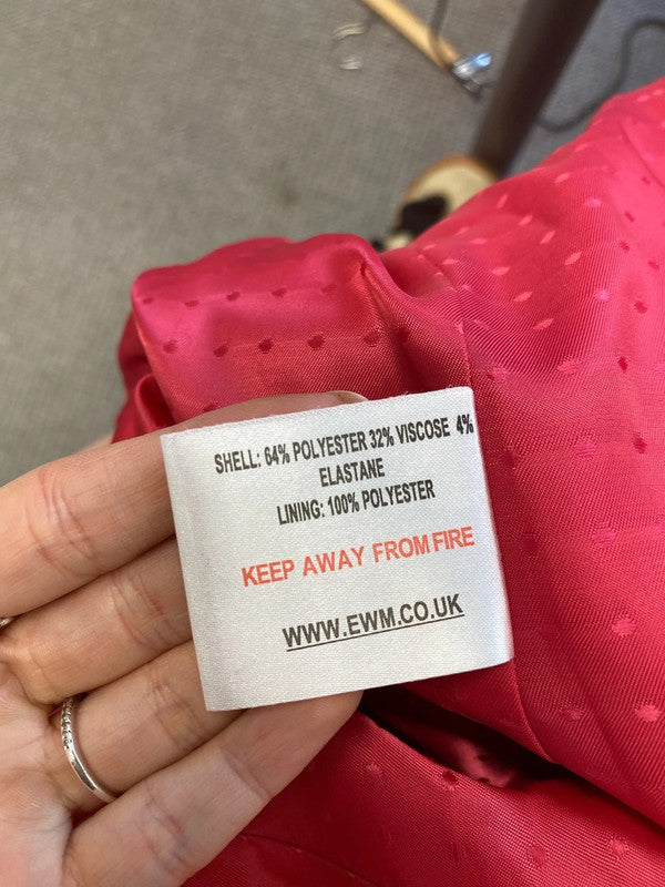 Stunning Edinburgh woolen mill isle occasion pink jacket UK 18 IZ001