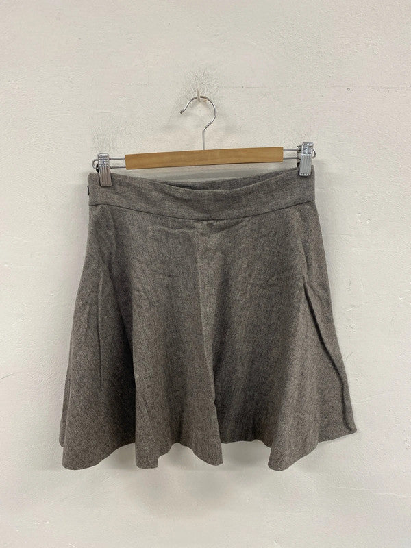 French Connection Preppy Grey Skater Skirt UK 10 AG006