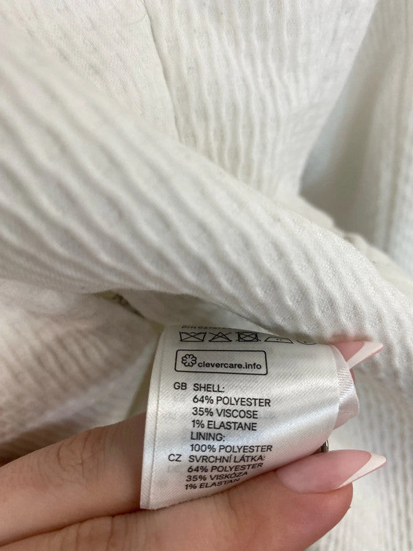 H&M Stylish Ivory Fitted Blazer UK 8 LK009