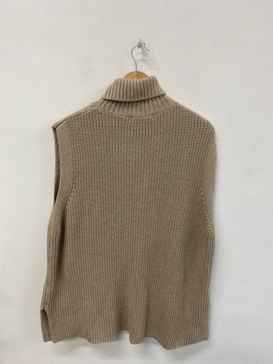 M&S Stylish Taupe Sleeveless Jumper Dress Size XL VW001