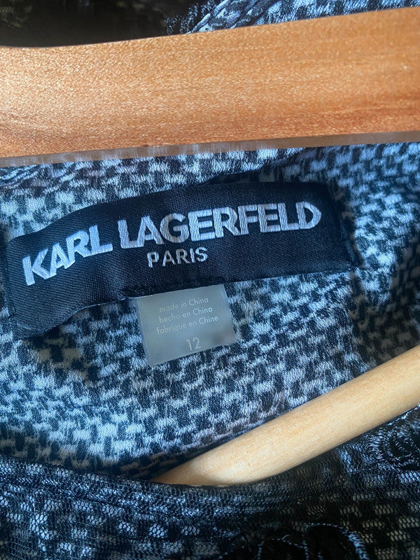 Karl Largerfield Embellished Appliqué Dress Formal Weddings Uk16 MW002