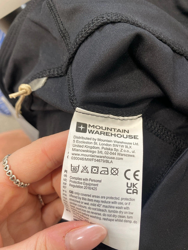 Lovely mountain warehouse black cropped leggings UK 14 LW005