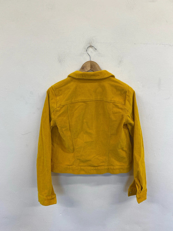 Noisy May Gorgeous Sunflower Yellow Corduroy Jacket Size M LN001