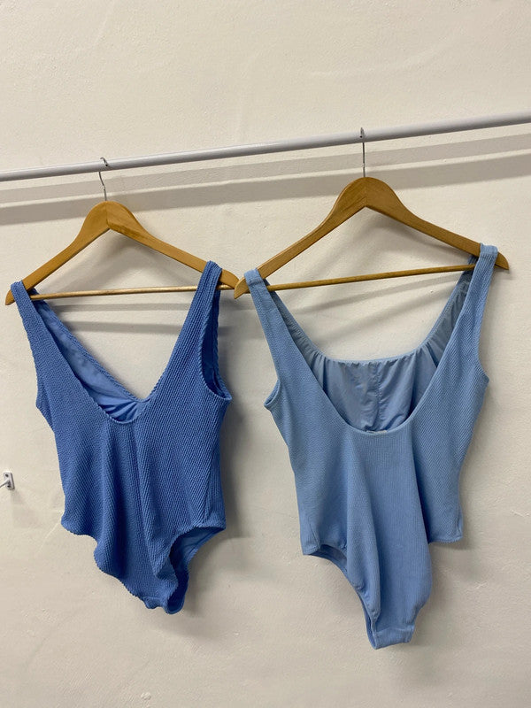 Fabulous duo bundle 40 of swimsuits seersucker from H&M blue & Baby blue UkM KS002