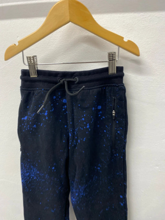 Lovely boys next blue paint splatter joggers age 8 NS003